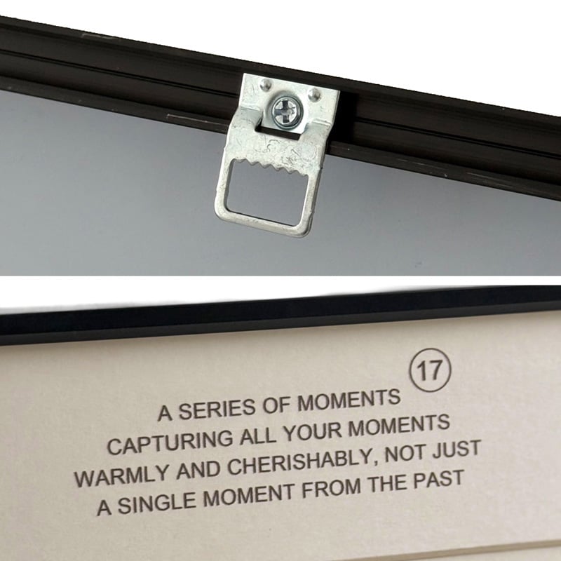 Japandi Black Framed Wall Mirror with Photo Mat Border
