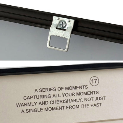 Japandi Black Framed Wall Mirror with Photo Mat Border