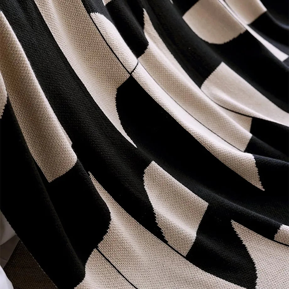 Modern Geometric Flannel Fleece Throw Blanket