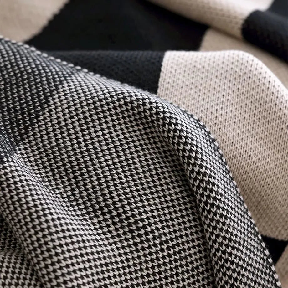 Modern Geometric Flannel Fleece Throw Blanket