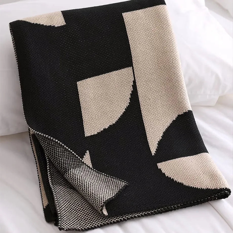 Modern Geometric Flannel Fleece Throw Blanket