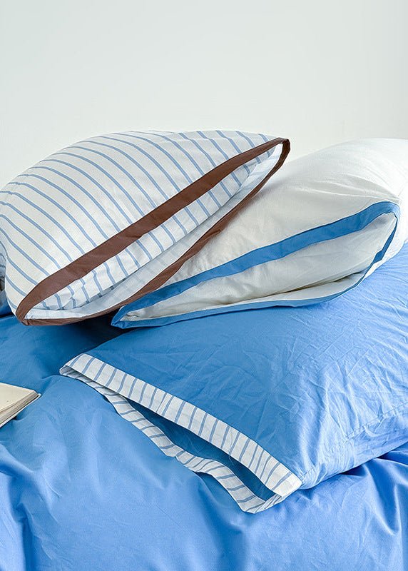 Kestwick Two-Tone Washed Cotton Bedding Set - Ocean Mist