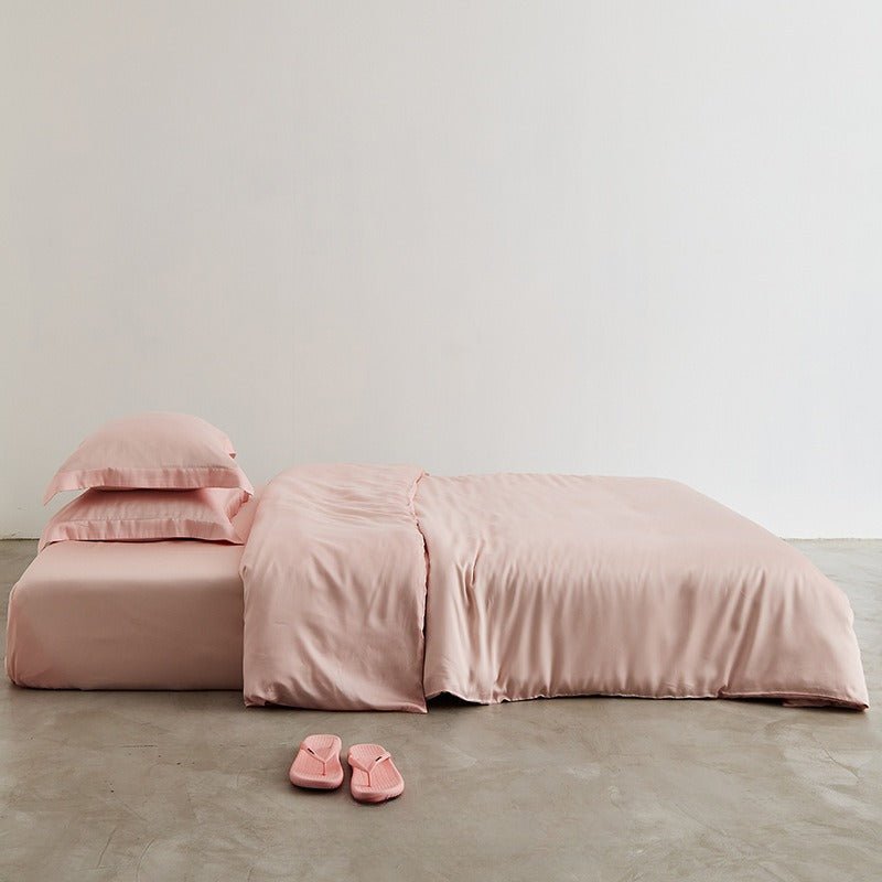 Bexley Washed Cooling Tencel Bedding Set - Dawn Pink