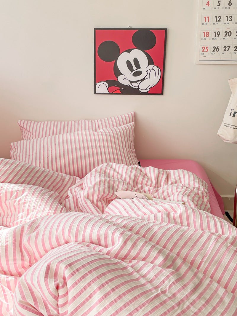 Winslow Striped Washed Cotton Bedding Set - room scene