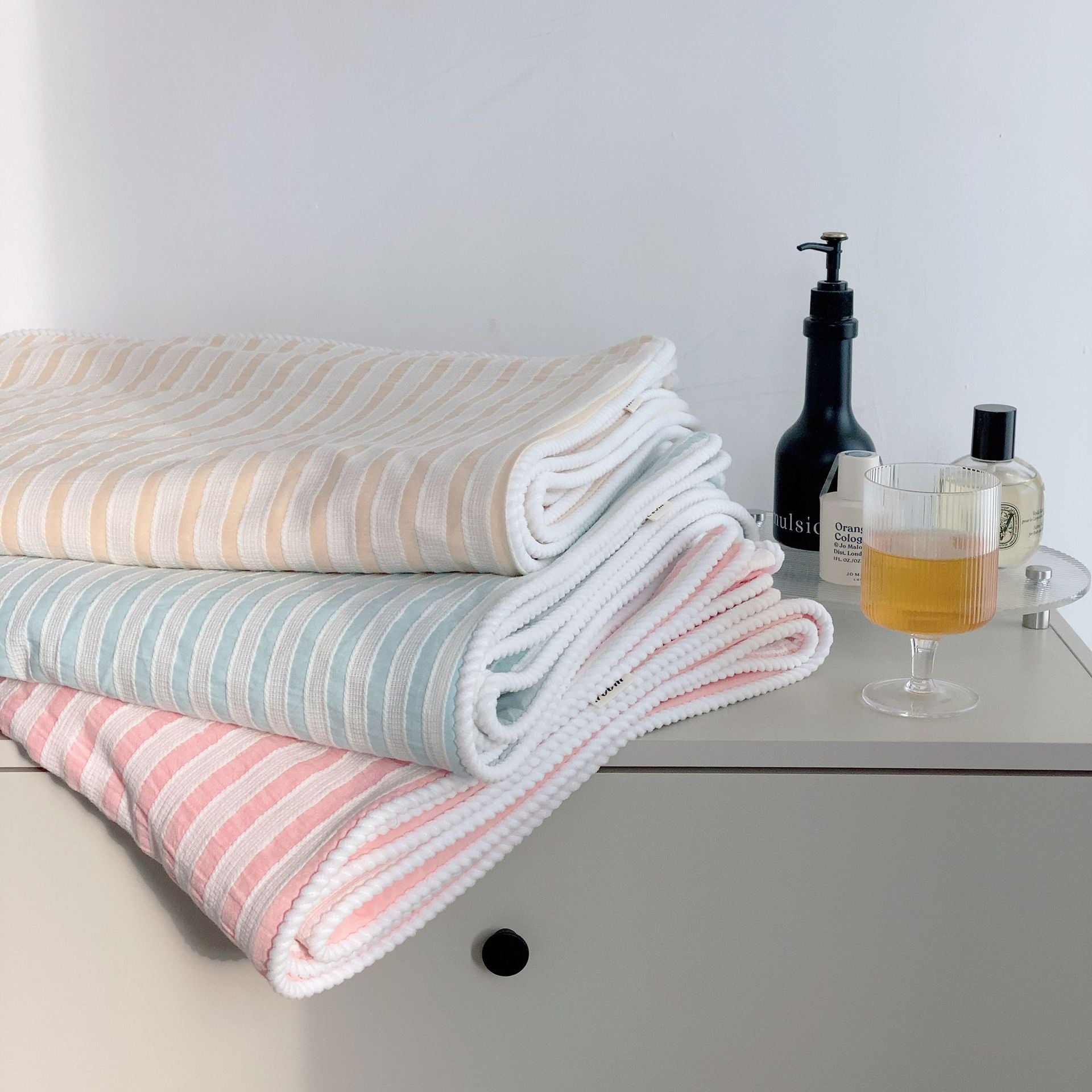 Winslow Striped Washed Cotton Bedding Set - room scene