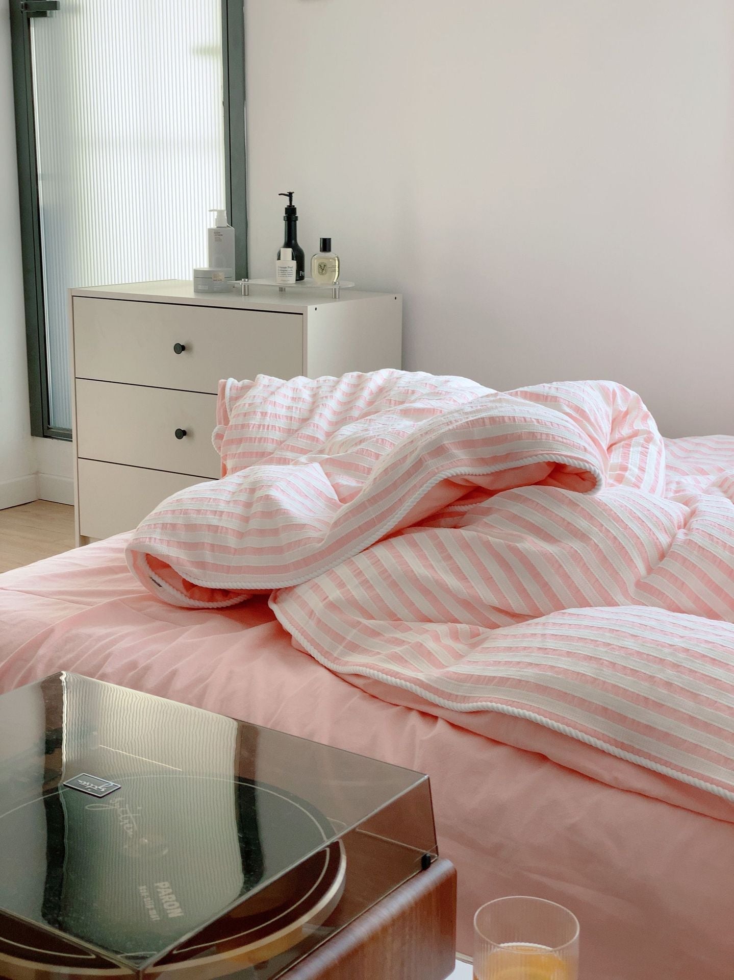 Winslow Striped Washed Cotton Bedding Set - room scene