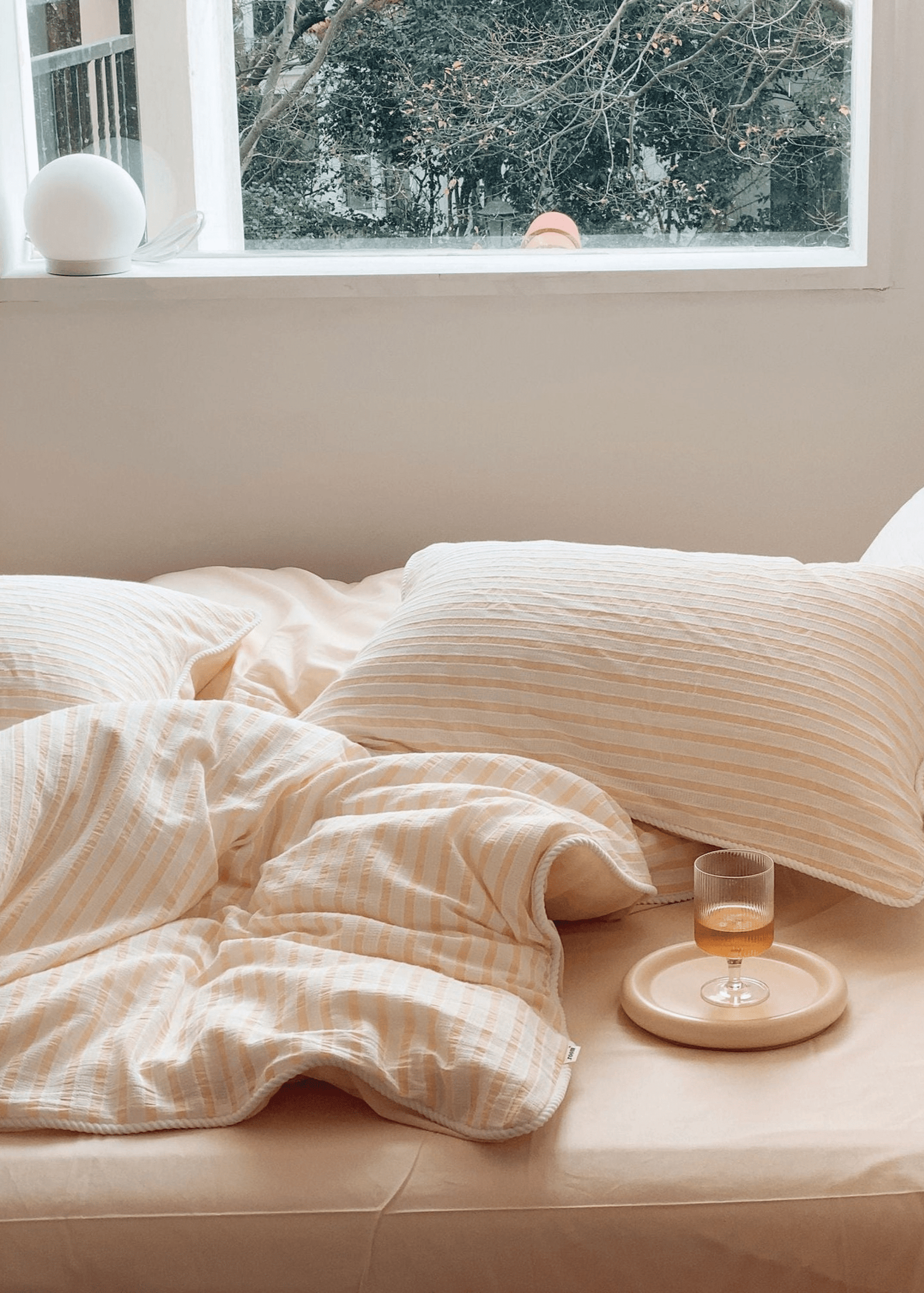 Winslow Striped Washed Cotton Bedding Set - room scene