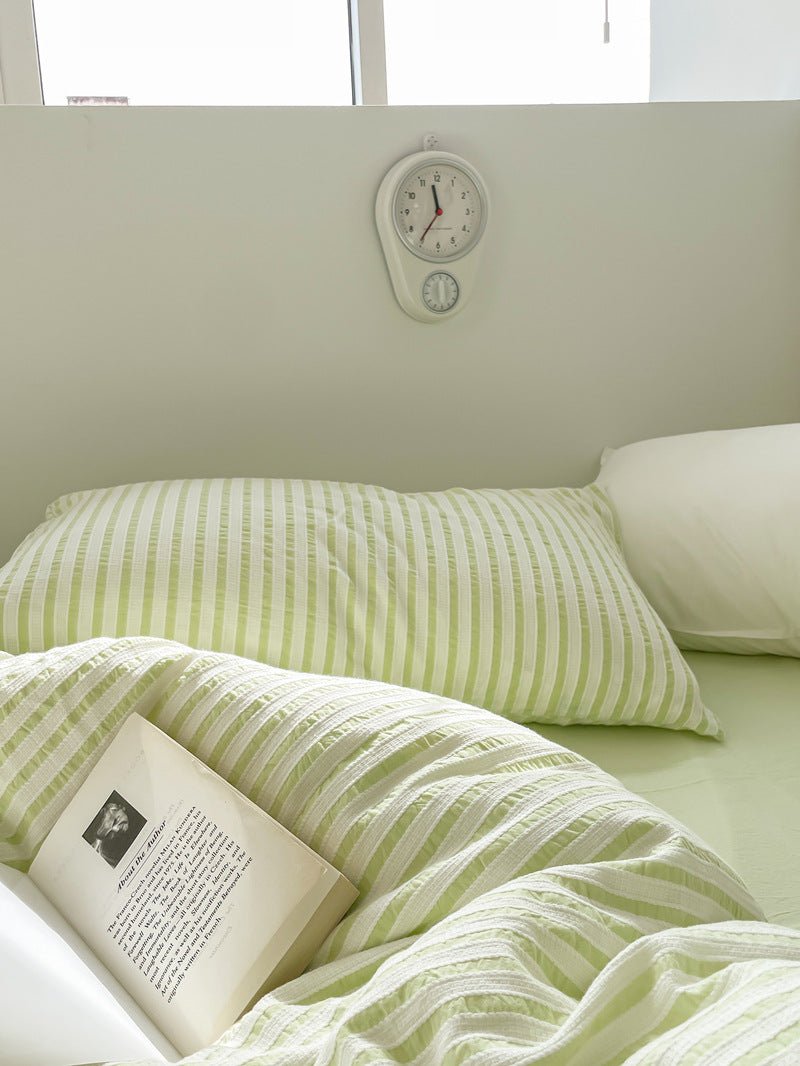 Winslow Striped Washed Cotton Bedding Set - room scene