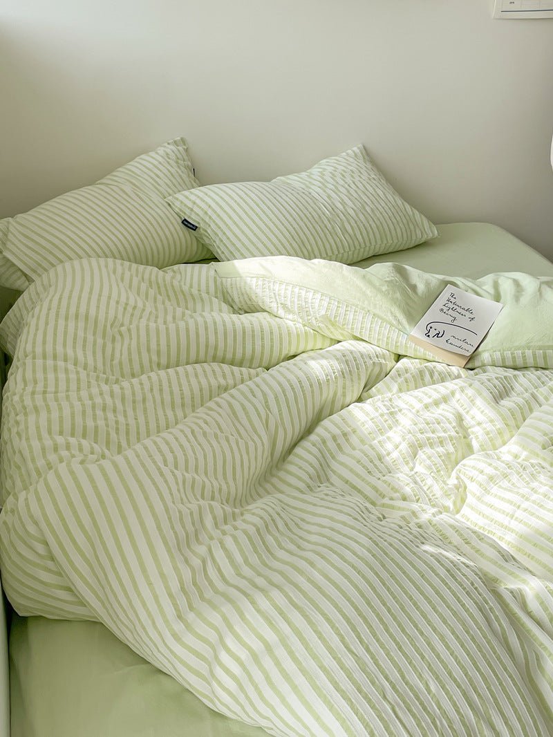 Winslow Striped Washed Cotton Bedding Set - room scene