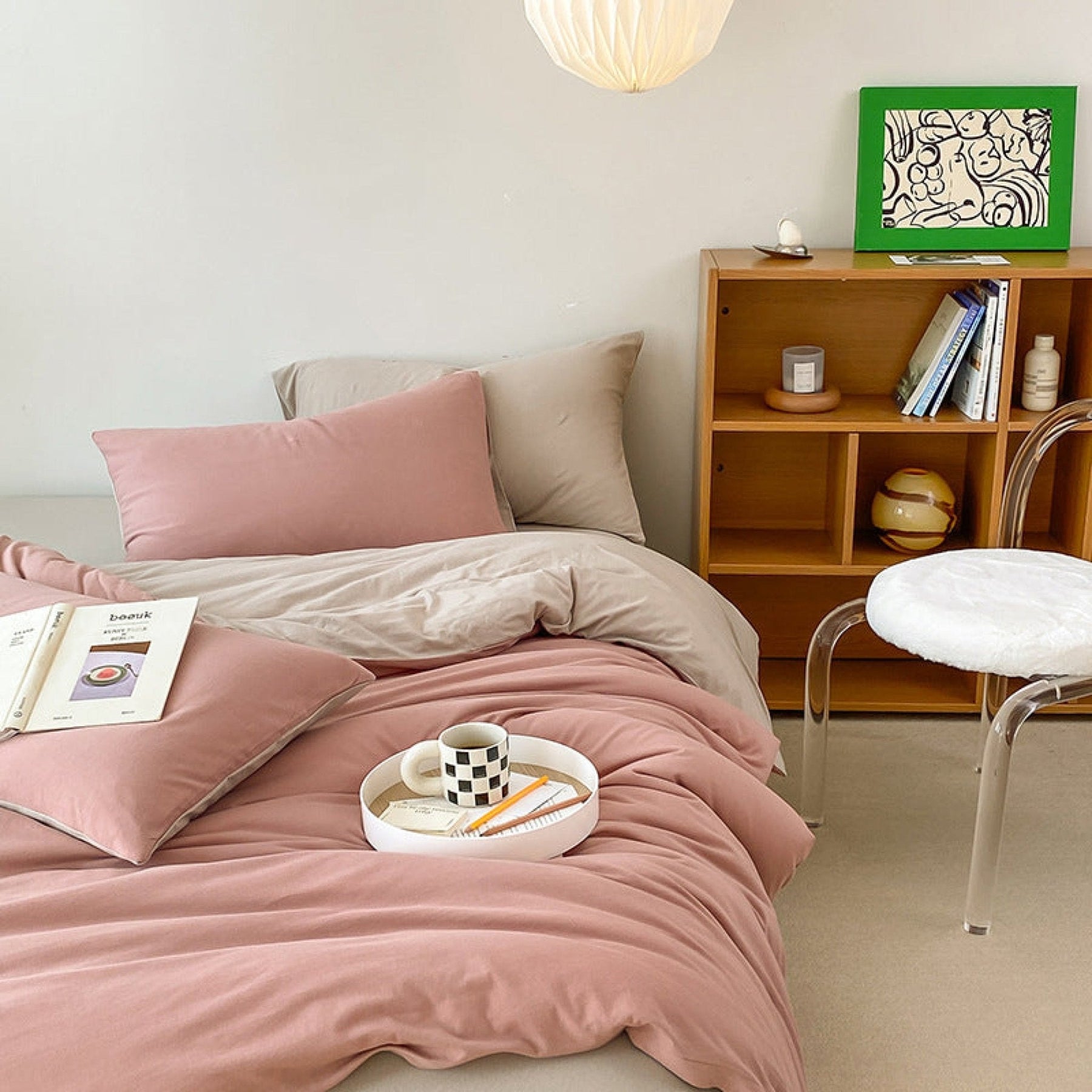 Sorrel Earthy Jersey Knit Bedding Set - Dusty Rose