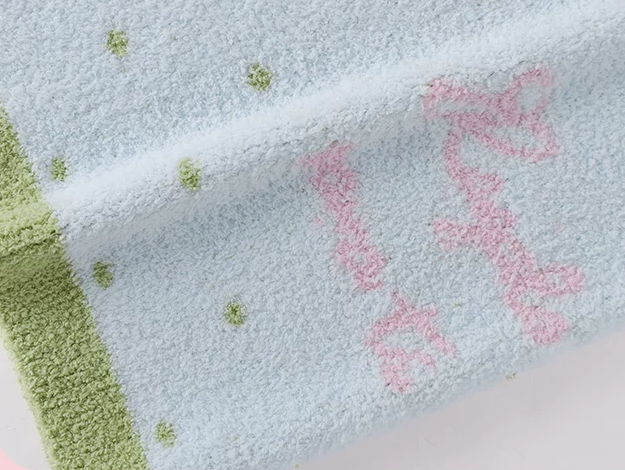Bow Detail Plush Pajama Set – ice-blue pink garment lettering and green pant hem - Roomden