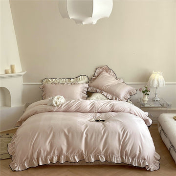 Ruffle Jacquard Cotton Sateen Bedding Set