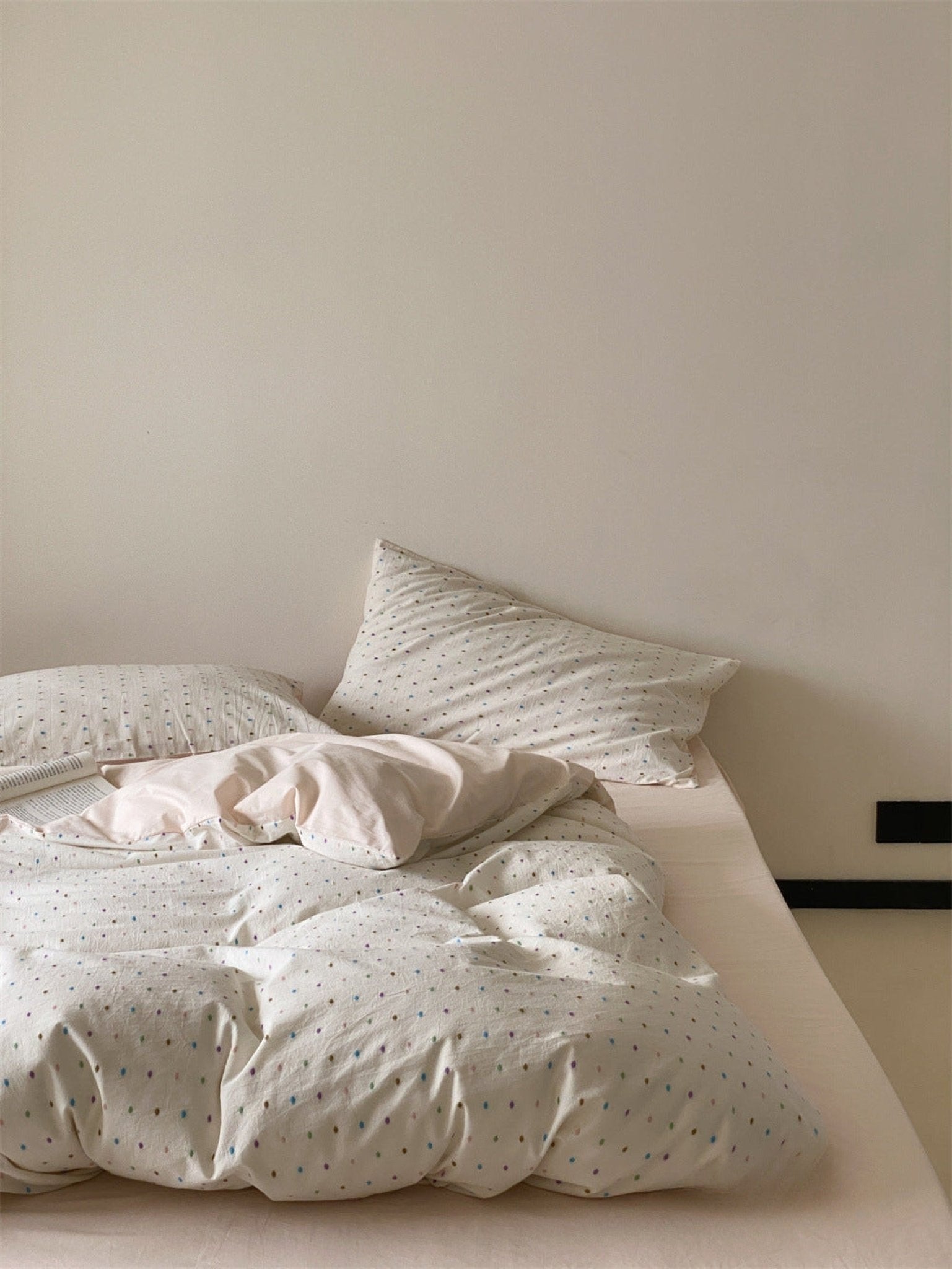 Verity Confetti Dot Cotton Bedding Set - room scene