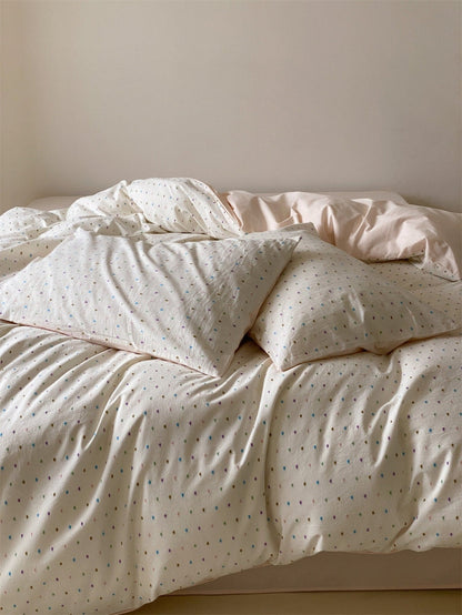 Verity Confetti Dot Cotton Bedding Set - room scene