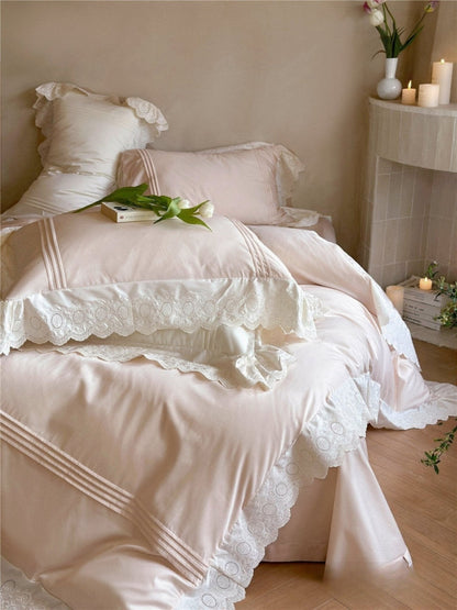 Fernclaire Ruffled Cooling Tencel Bedding Set - room scene