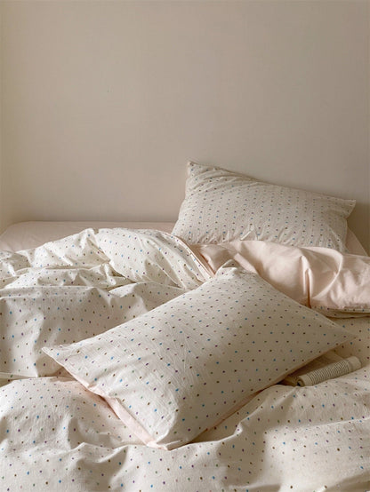 Verity Confetti Dot Cotton Bedding Set - room scene