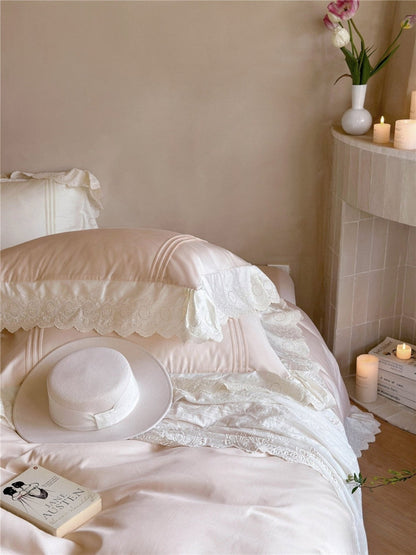 Fernclaire Ruffled Cooling Tencel Bedding Set - room scene