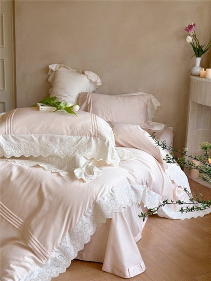 Fernclaire Ruffled Cooling Tencel Bedding Set - room scene