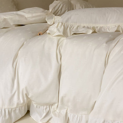 Fenella Ruffle Washed Cotton Bedding Set - room scene