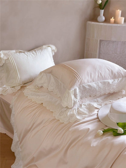 Fernclaire Ruffled Cooling Tencel Bedding Set - room scene