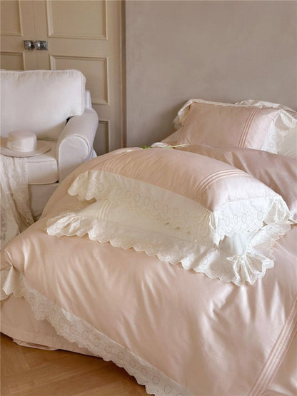 Fernclaire Ruffled Cooling Tencel Bedding Set - room scene