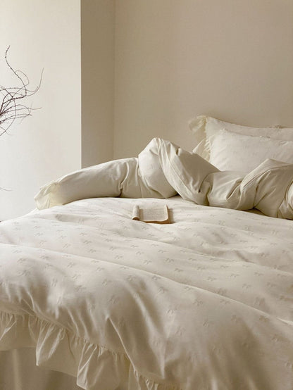 Fenella Ruffle Washed Cotton Bedding Set - room scene