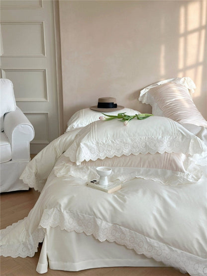 Fernclaire Ruffled Cooling Tencel Bedding Set - room scene