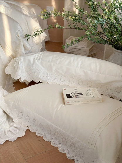 Fernclaire Ruffled Cooling Tencel Bedding Set - room scene