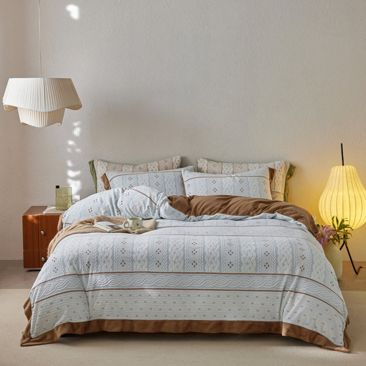 Alcott Braided Cable Velvet Bedding Set - braided velvet detail 26 - Roomden