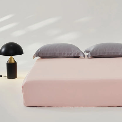 Silky cooling Tencel fitted sheet in soft pastel colors - RoomDen