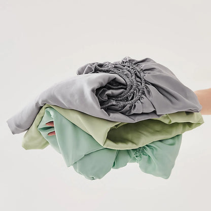 Silky cooling Tencel fitted sheet in soft pastel colors - RoomDen