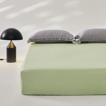 Silky cooling Tencel fitted sheet in soft pastel colors - RoomDen