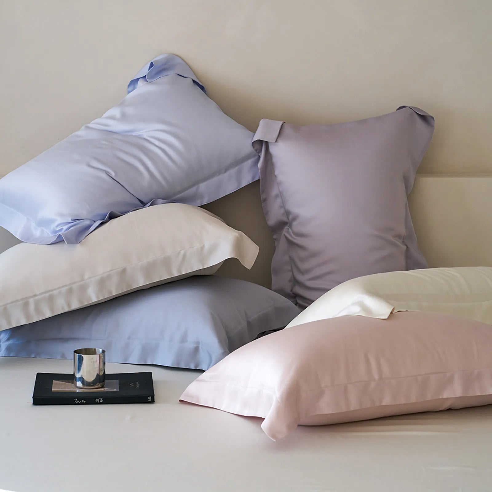 Silky smooth solid color Tencel pillowcase with soft draping fabric - RoomDen