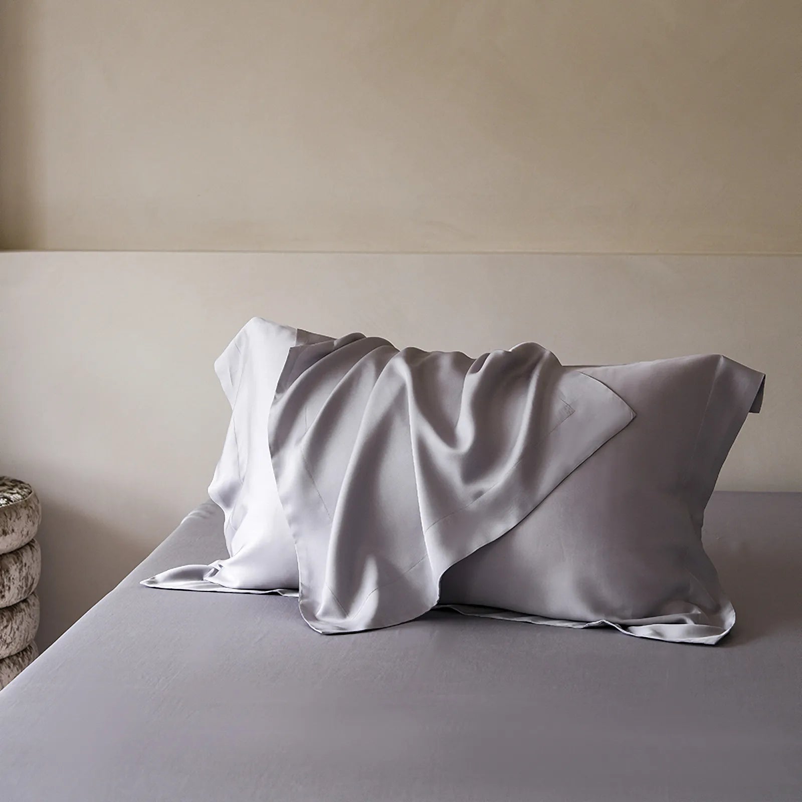 Silky smooth solid color Tencel pillowcase with soft draping fabric - RoomDen