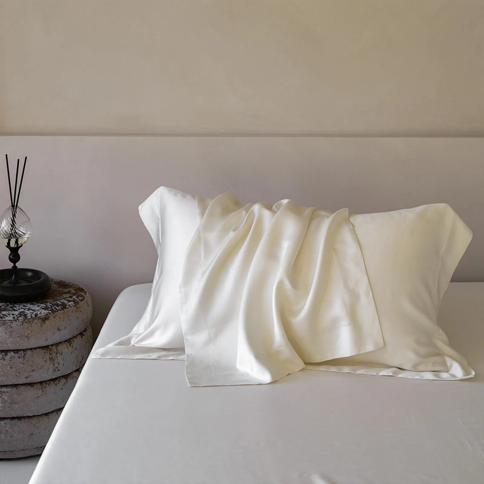 Silky smooth solid color Tencel pillowcase with soft draping fabric - RoomDen