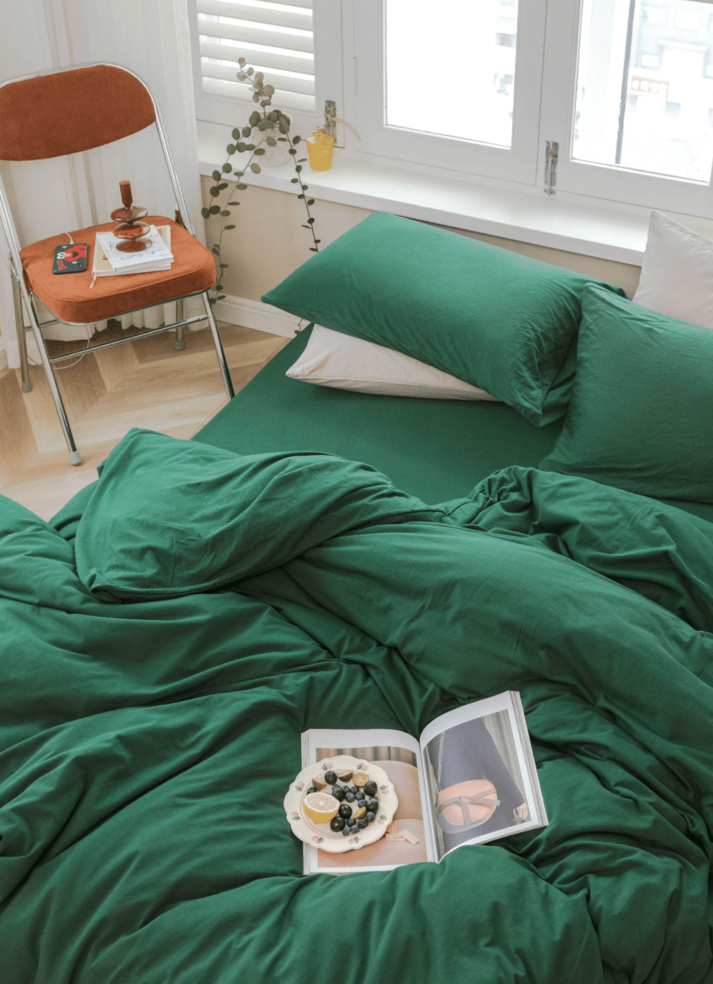 Palermo Washed Cotton Bedding Set - room scene