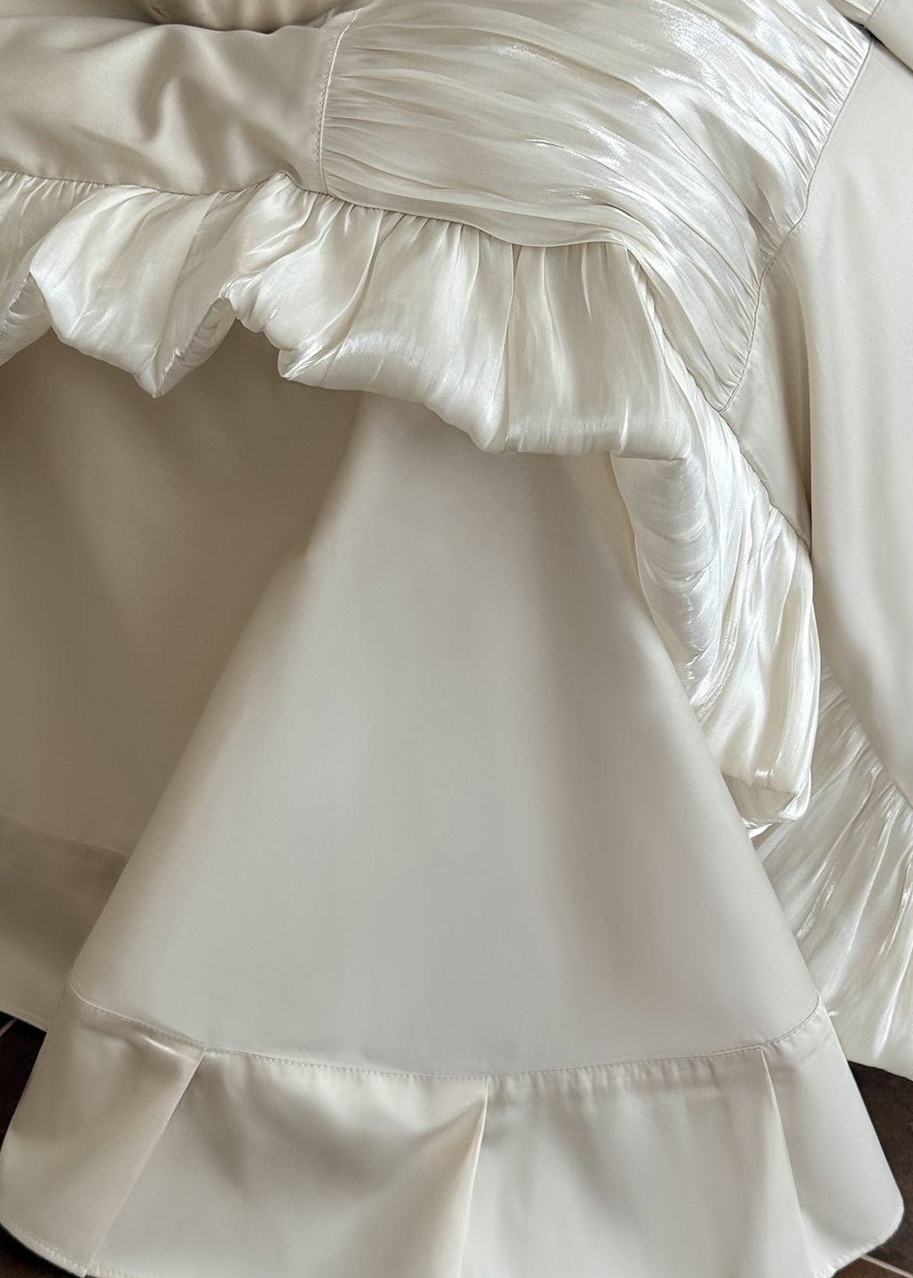 Verity Pleated Ruffle Cotton Sateen Bedding Set - room scene