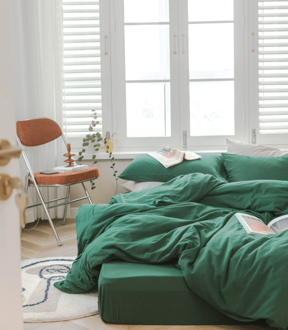 Palermo Washed Cotton Bedding Set - room scene